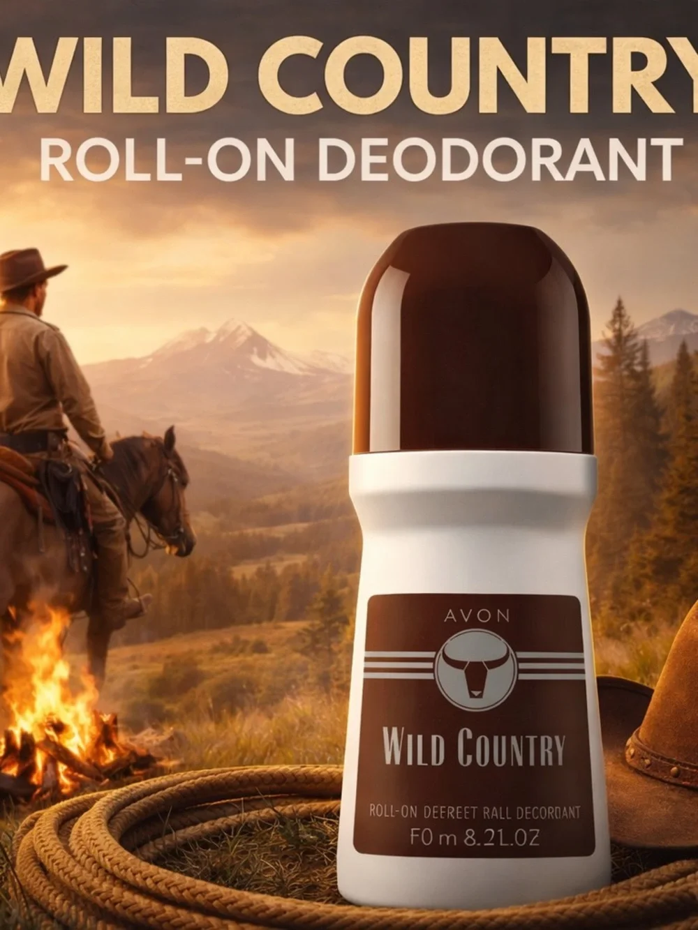 Avon Wild Country Men’s Roll-On Deodorant — Brown pack 20